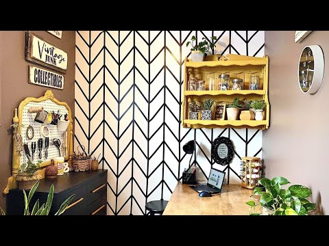 DIY Accent Wall on a Budget / Creative Electrical Tape Hack