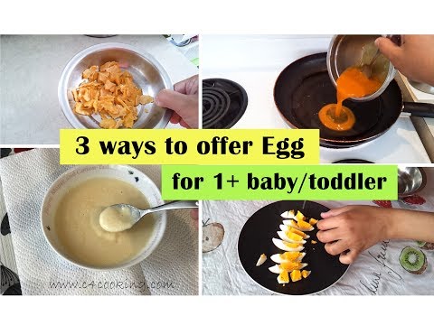 3 ways to offer egg for 1+ year baby/toddler ( for toothless &amp; 2+ teeth baby)