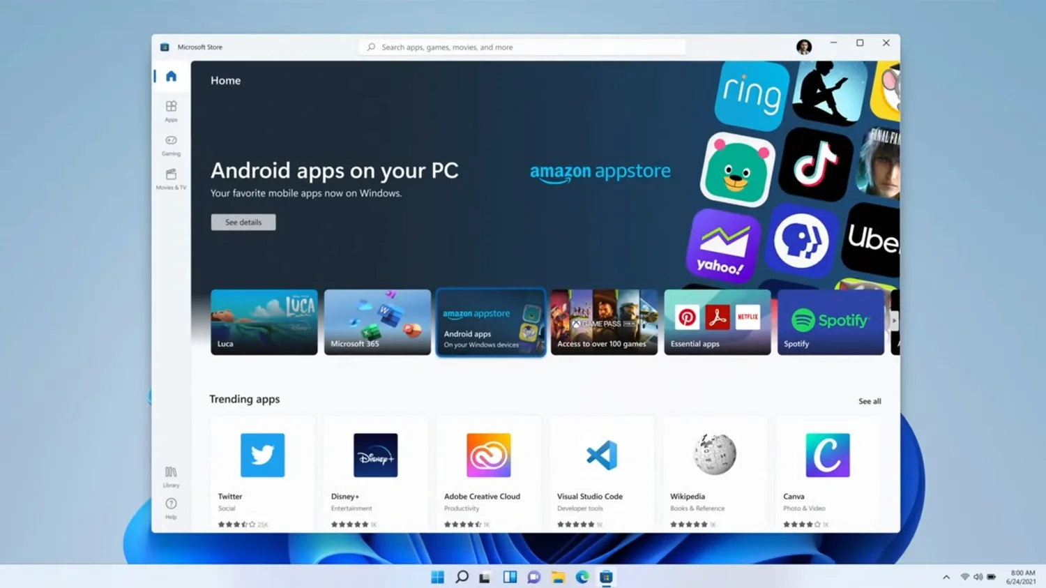 android windows 11