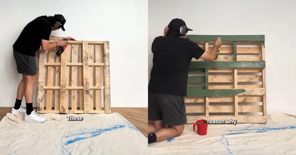 DIY: Ο τρόπος να αξιοποιήσεις μια ξύλινη παλέτα και να την κάνεις ράφια τοίχου