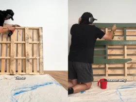 DIY: Ο τρόπος να αξιοποιήσεις μια ξύλινη παλέτα και να την κάνεις ράφια τοίχου