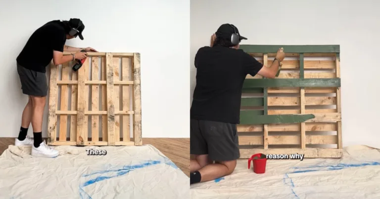 DIY: Ο τρόπος να αξιοποιήσεις μια ξύλινη παλέτα και να την κάνεις ράφια τοίχου