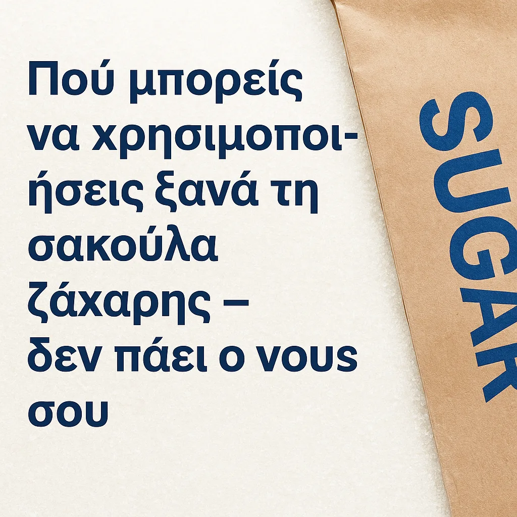 Πώς μπορείς να χρησιμοποιήσεις ξανά τη σακούλα ζάχαρης – δεν πάει ο νους σου