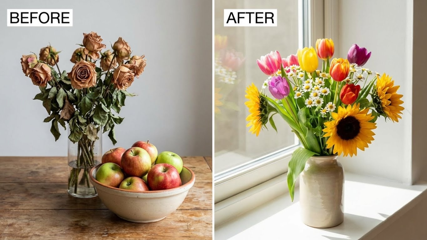 Γιατί μαραίνονται τα λουλούδια σας τόσο γρήγορα; Το λάθος με τη φρουτιέρα και πώς να τα κρατήσετε φρέσκα για μέρες