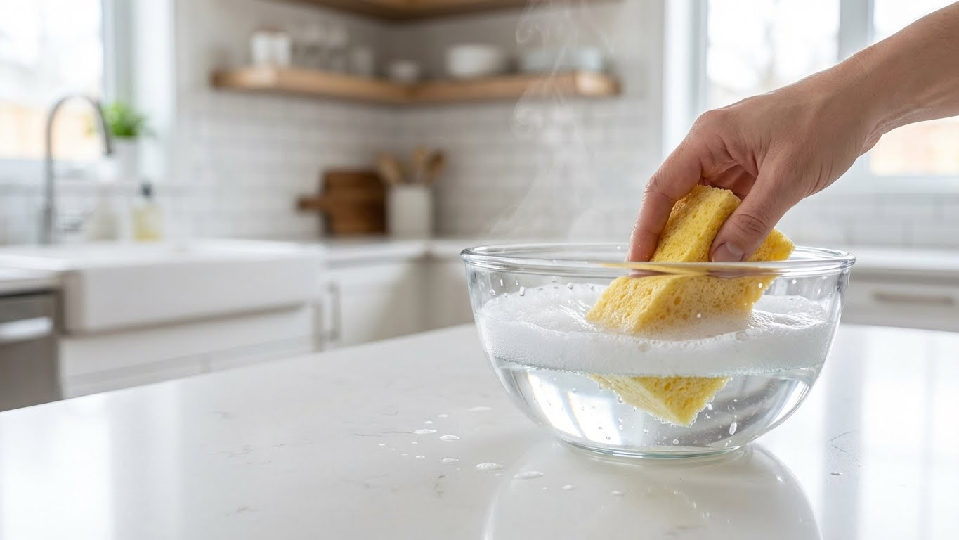 Καθαρισμός και απολύμανση σφουγγαριού κουζίνας