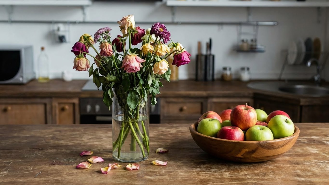 Γιατί μαραίνονται τα λουλούδια σας τόσο γρήγορα; Το λάθος με τη φρουτιέρα και πώς να τα κρατήσετε φρέσκα για μέρες