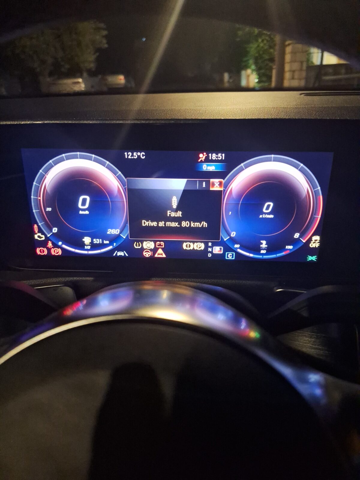 Ένδειξη βλάβης στο ταμπλό Fault Drive at max 80 kmh