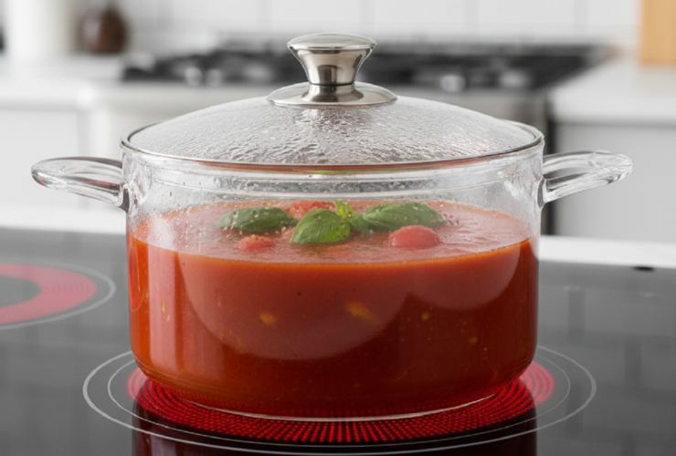 γυάλινη κατσαρόλα