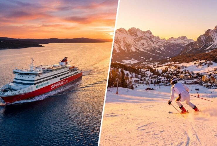 Superfast Ferries πλοίο ταξιδεύει στην Αδριατική θάλασσα