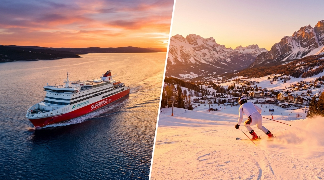 Superfast Ferries πλοίο ταξιδεύει στην Αδριατική θάλασσα